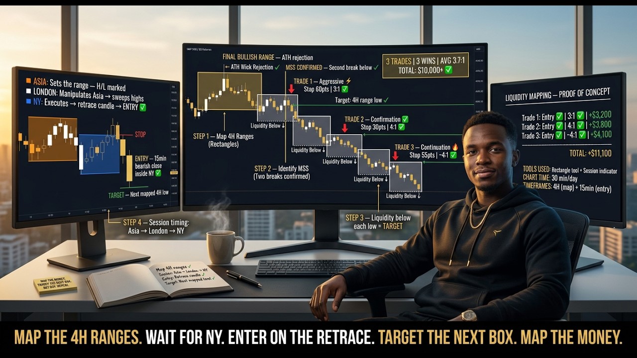 Map the Money 🎵 | $10,000 from 3 Trades | Liquidity Mapping Masterclass Anthem | Paul Reign
