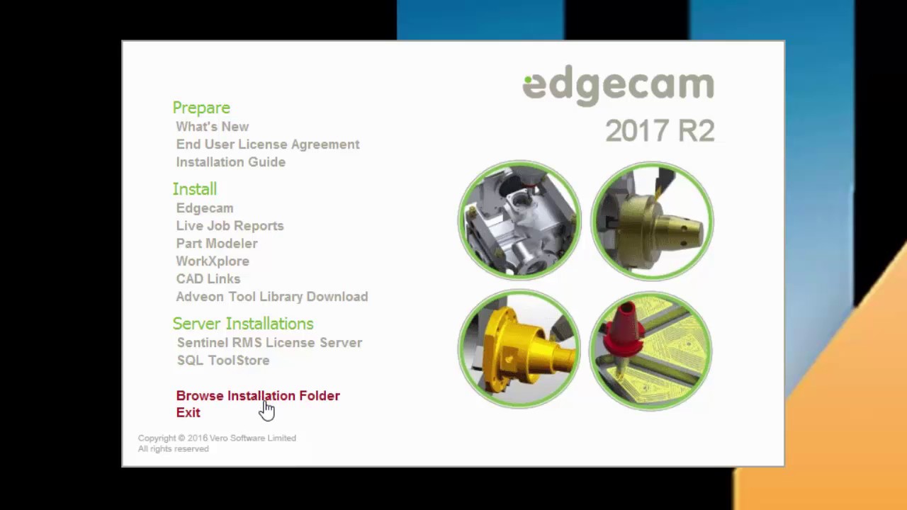Edgecam 2017 R2 install and first launch