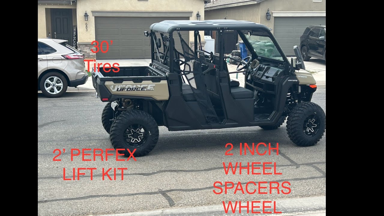 CFMOTO UFORCE  XL1000 lift kit and wheel spacer PERFEX industries