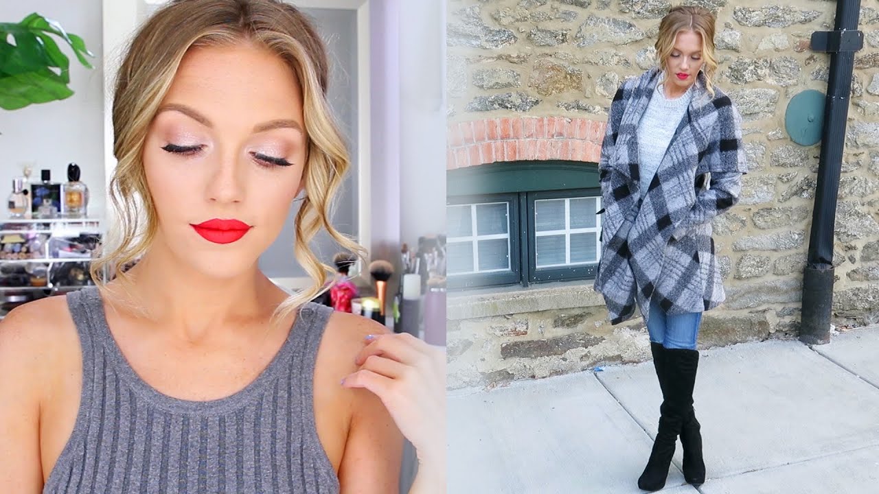 Valentine's Day Makeup Hair + Outfit ❤