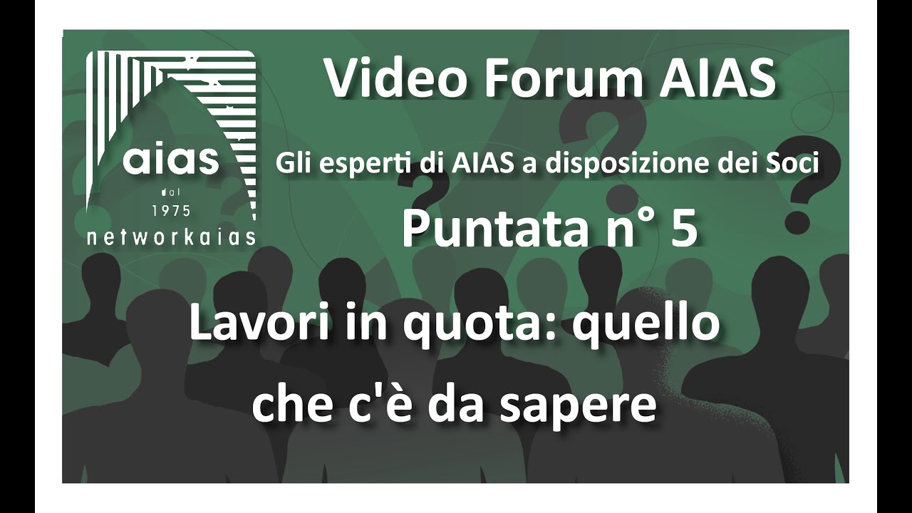 Puntata n°5 Lavori in quota: quello che c'è da sapere