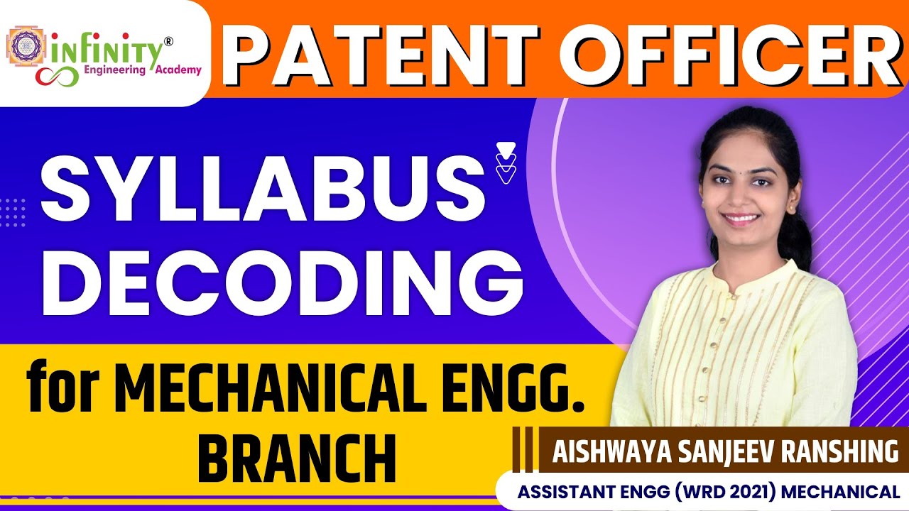 patent officer recruitment 2023 | syllabus decoding | mechanical engineer