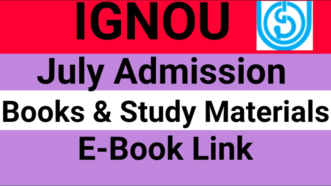 IGNOU|New Admission|Books|Download Study Material
