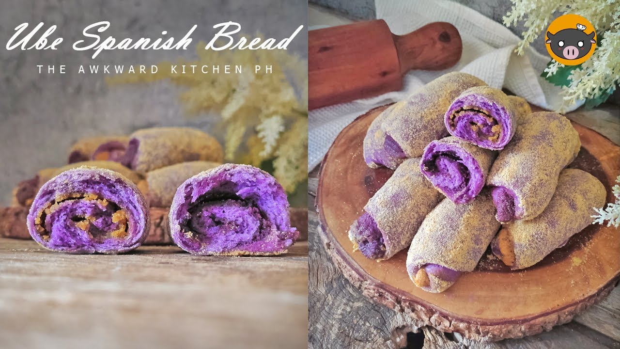 UBE SPANISH BREAD RECIPE | How To Make Filipino Spanish (Señorita) Bread Using Ube Halaya