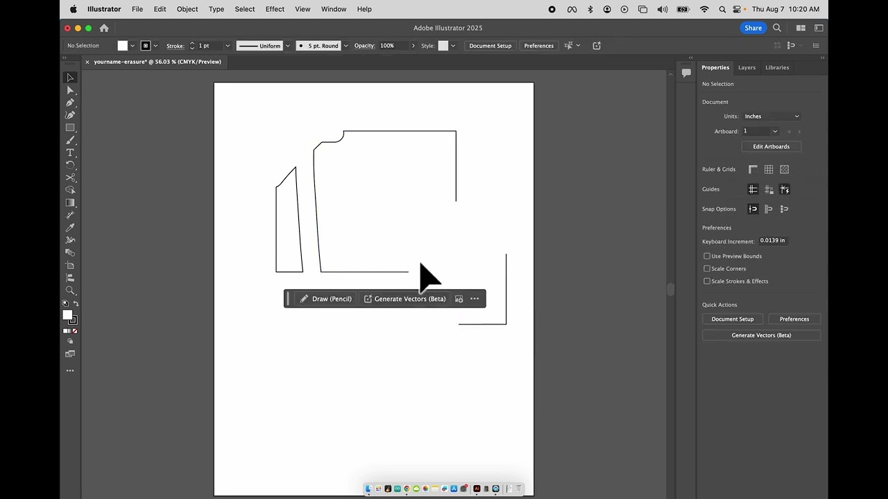 How do the eraser and scissor tool work in Adobe Illustrator