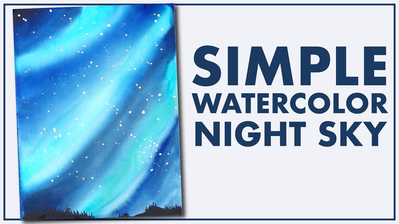 How to Paint a Watercolor Night Sky!