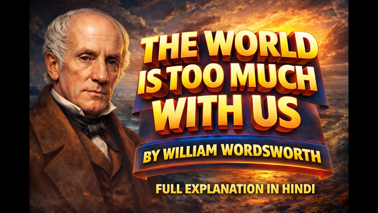 The World is Too Much With Us (Text) by Rathi Sir.. It is composed by William Wordsworth.