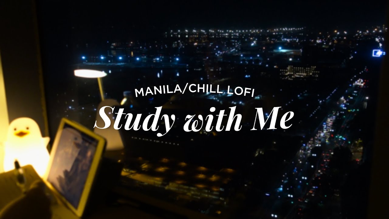 📍 MANILA, PH┃3HRS Study with Me 📚 /chill lofi 🎶/ Pomodoro Session with Sunset 🌆
