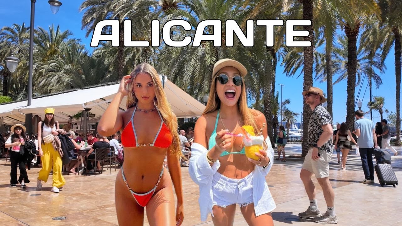 Walking Tour Alicante | Sun, Tourists & City Life in 4K