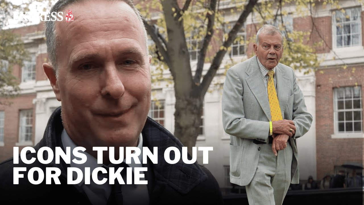 Cricket stars turn out for Dickie Bird's funeral