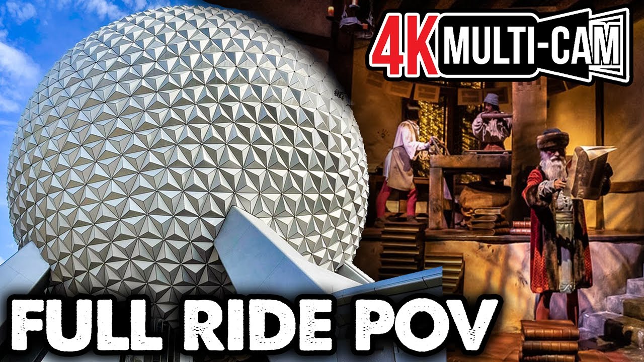 Spaceship Earth - 4K Dark Ride | Multi-Cam