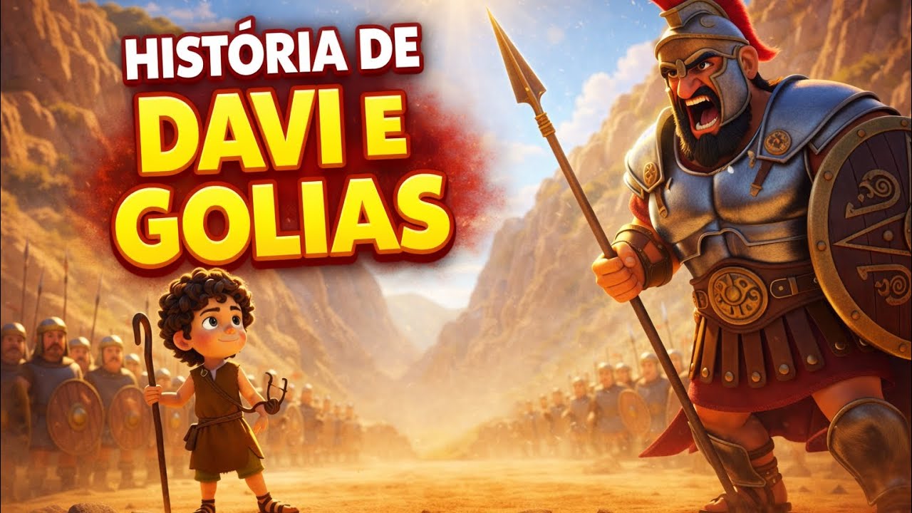 História de Davi e Golias #desenhoinfantil #daviegolias davi #desenhocristão 