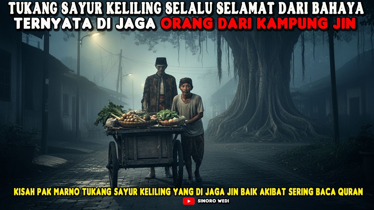 TUKANG SAYUR KELILING SELALU SELAMAT DARI BAHAYA,TERNYATA ADA YANG MENJAGANYA DIAM DIAM.