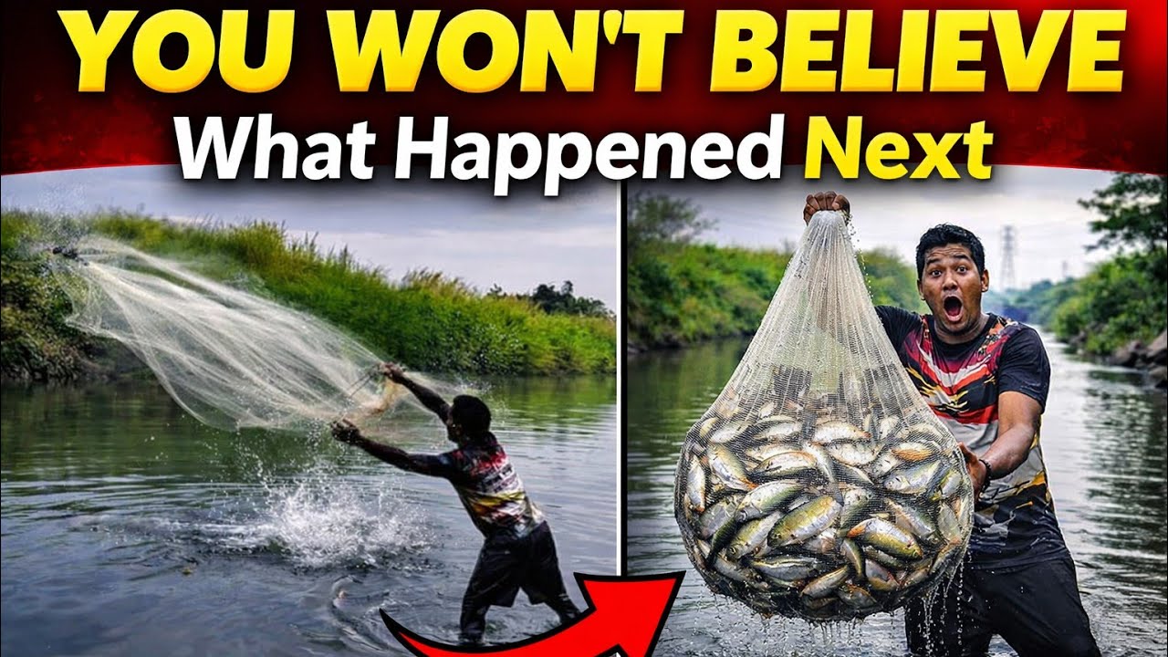Most Satisfying Cast Net Throw Ever!You Won’t Believe What This Net Pulled Out!