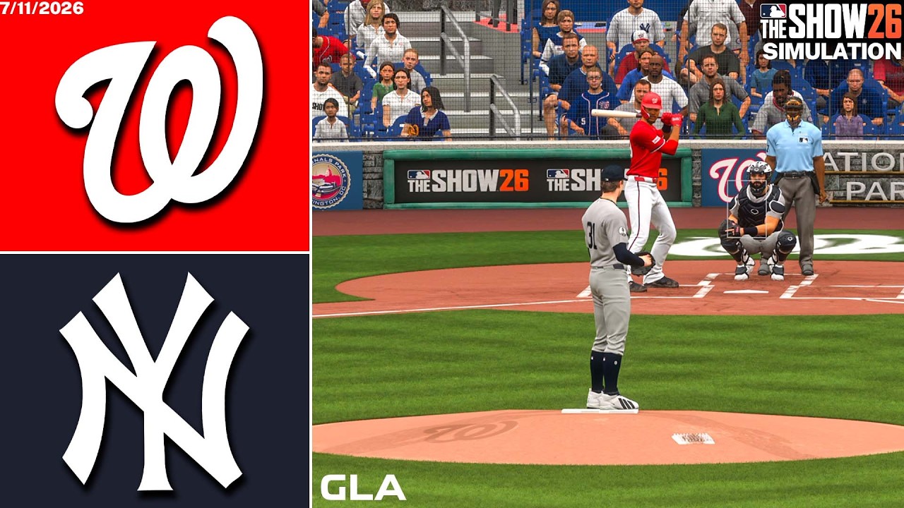 Yankees vs. Nationals Simulation | 7/11/26 | MLB The Show 26 PS5 Gameplay