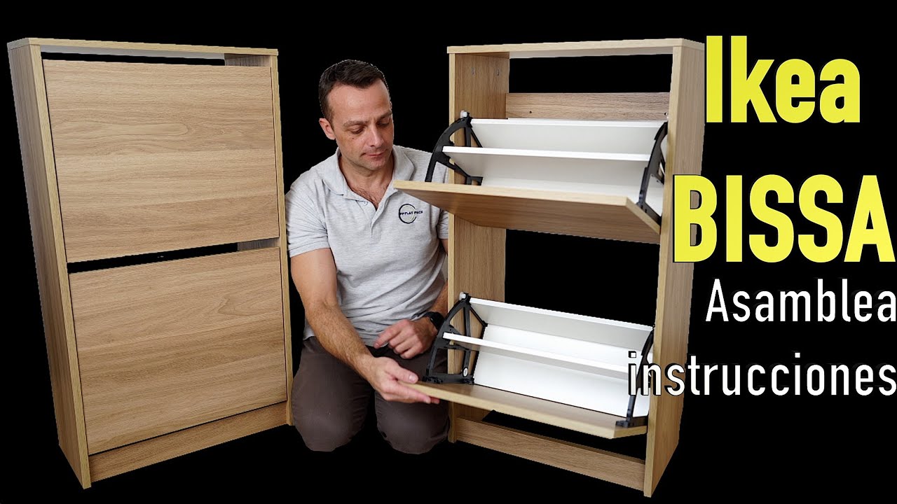 Zapatero con 2 compartimentos Ikea BISSA Instrucciones de montaje
