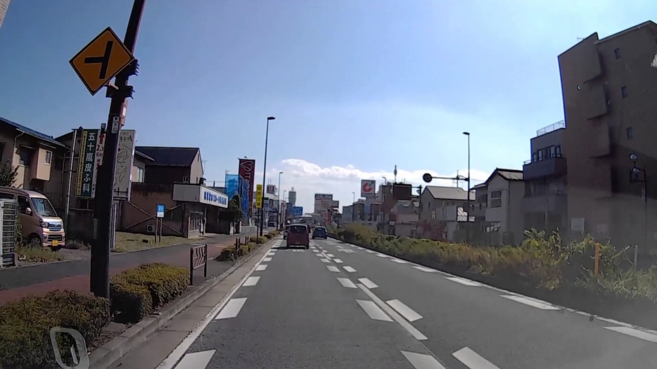 群馬県 前橋市　国道１７号 上り　田口町 ⇒ 表町　間　【車載動画】