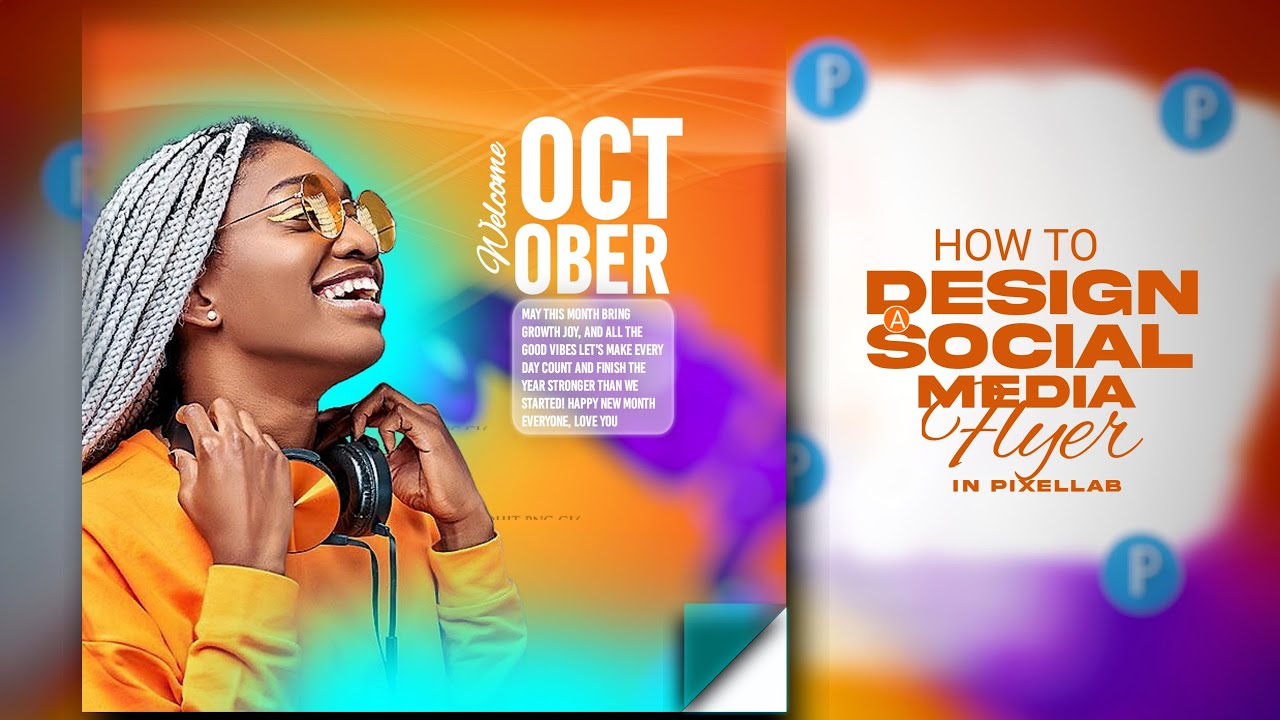 How To Create A New Month Flyer with Pixellab | Social Media Design | Pixellab Graphic Design