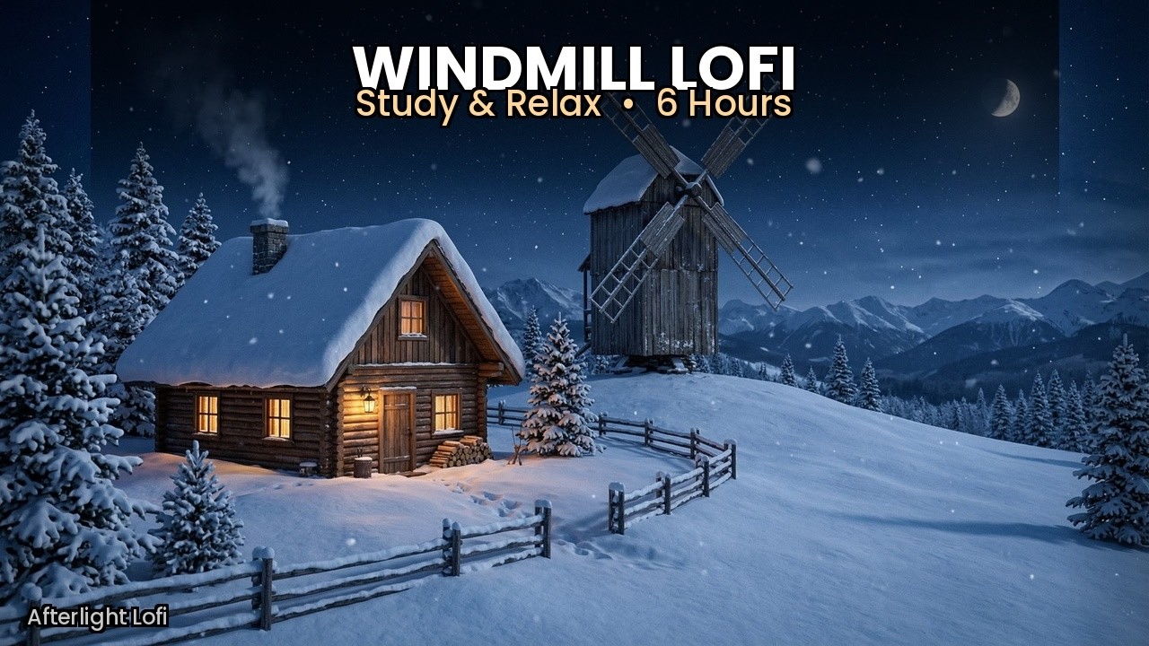 6 Hours Chill Lofi Hip Hop to Study & Sleep | Windmill lofi