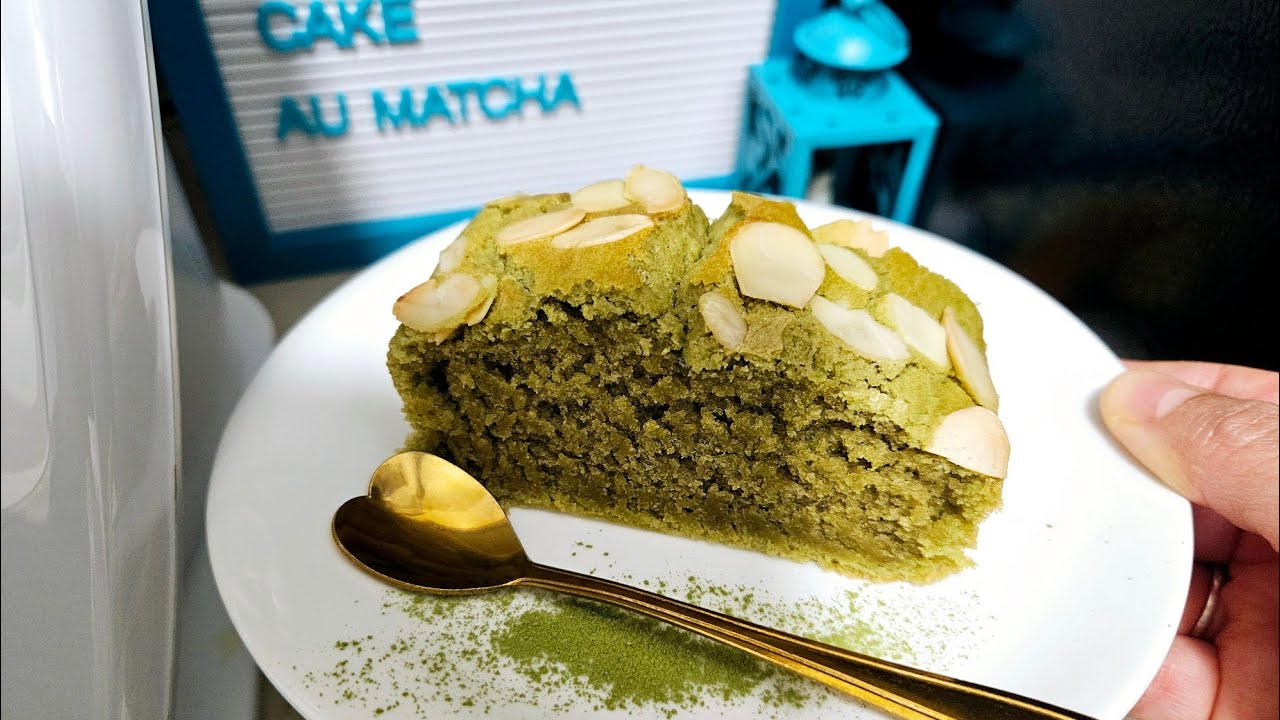 Cake moelleux au matcha sans oeufs