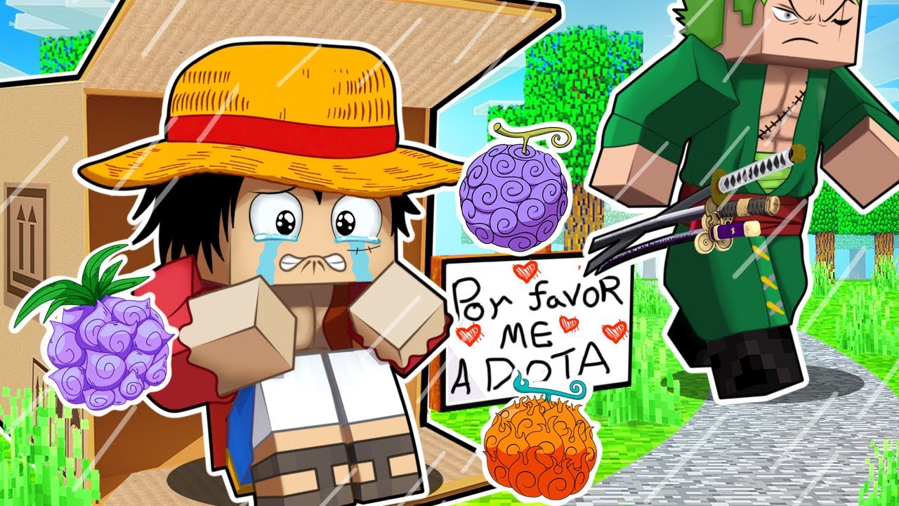 NINGUÉM quer adotar o BEBÊ LUFFY no Mundo de ONE PIECE 𝗡𝗢 Minecraft