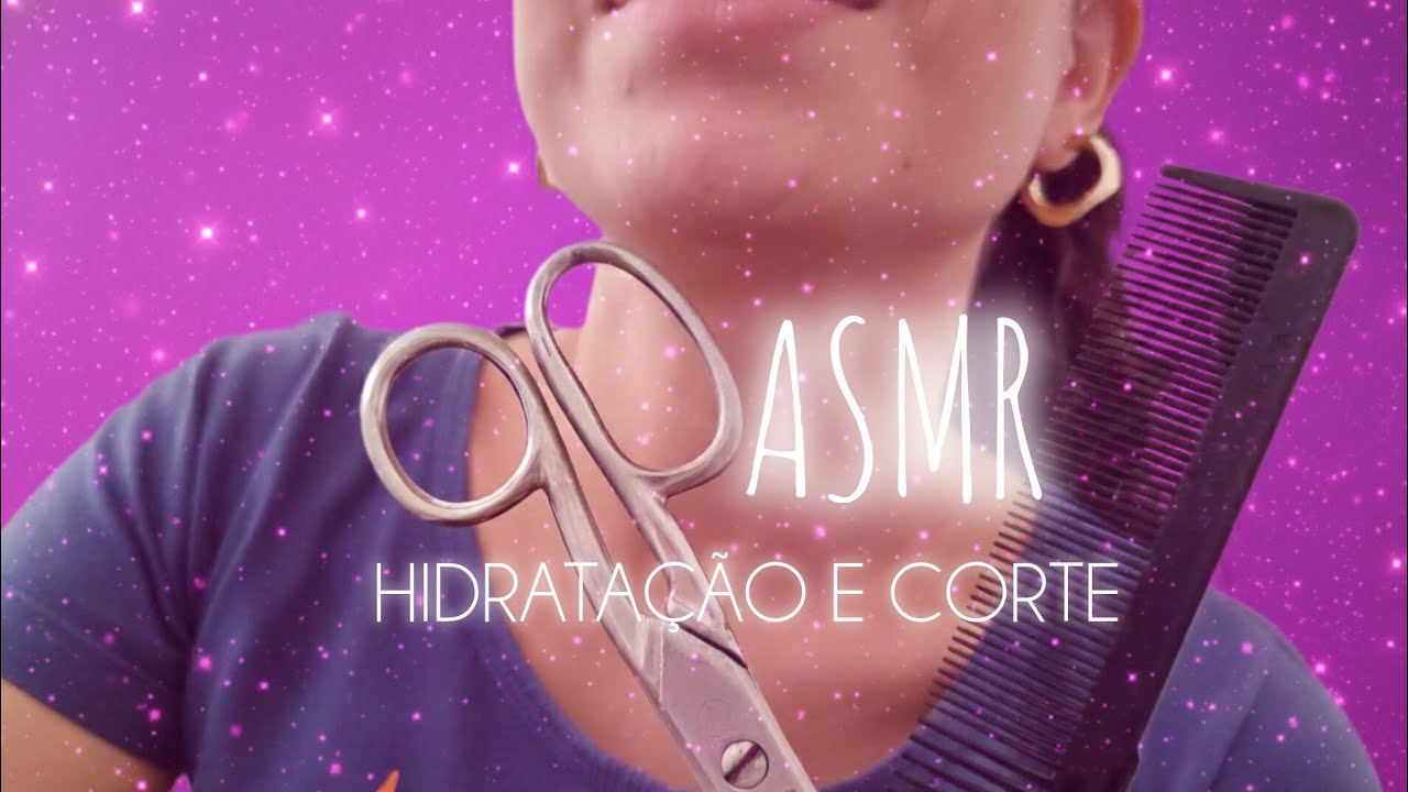 ASMR ROLEPLAY CABELEIREIRA - HIDRATANDO E CORTANDO SEU CABELO #softspoken #asmr #brushing #hair