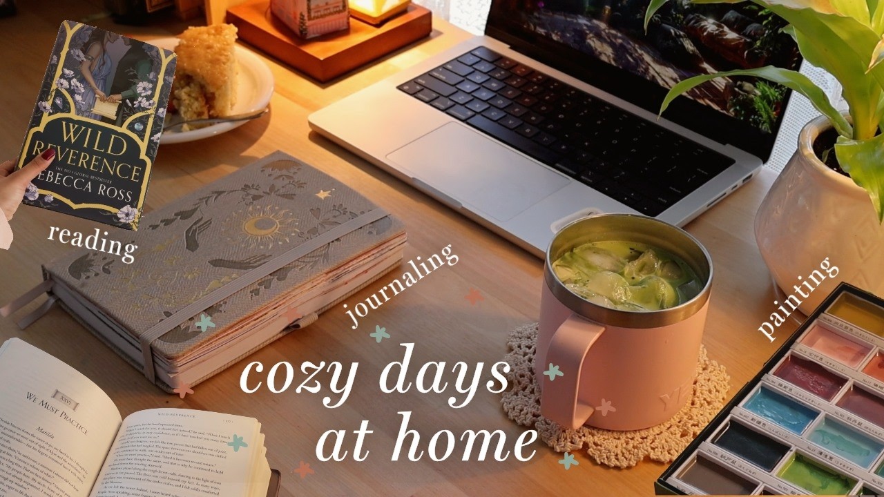 bookish days at home 💌 journaling, painting & reading