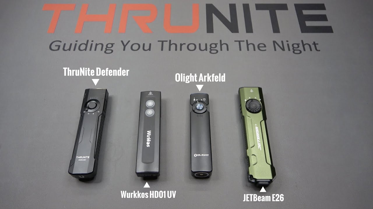 NEW ThruNite 3-IN-1 Flat Flashlight Defender Comparison ( ThruNite, Wurkkos, Olight, JETBeam)