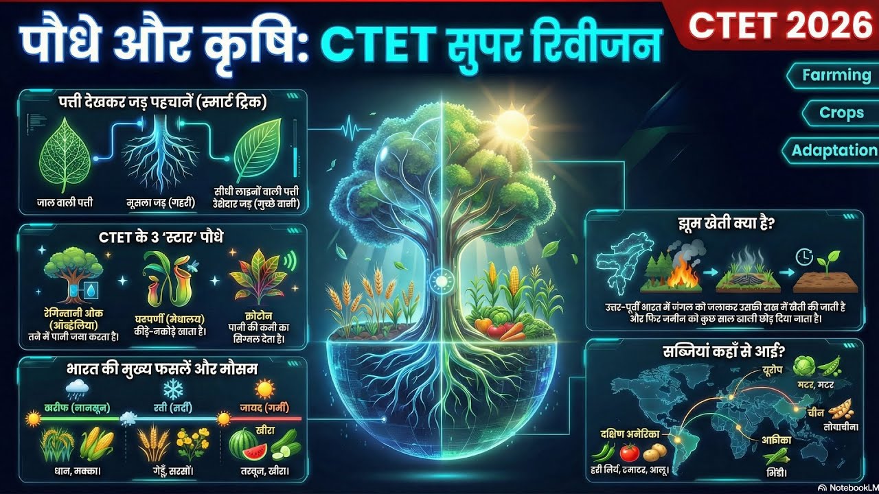 CTET 2026 EVS 🌳 Trees, Plants & Agriculture | Quick Revision 🔥 High Scoring Chapter