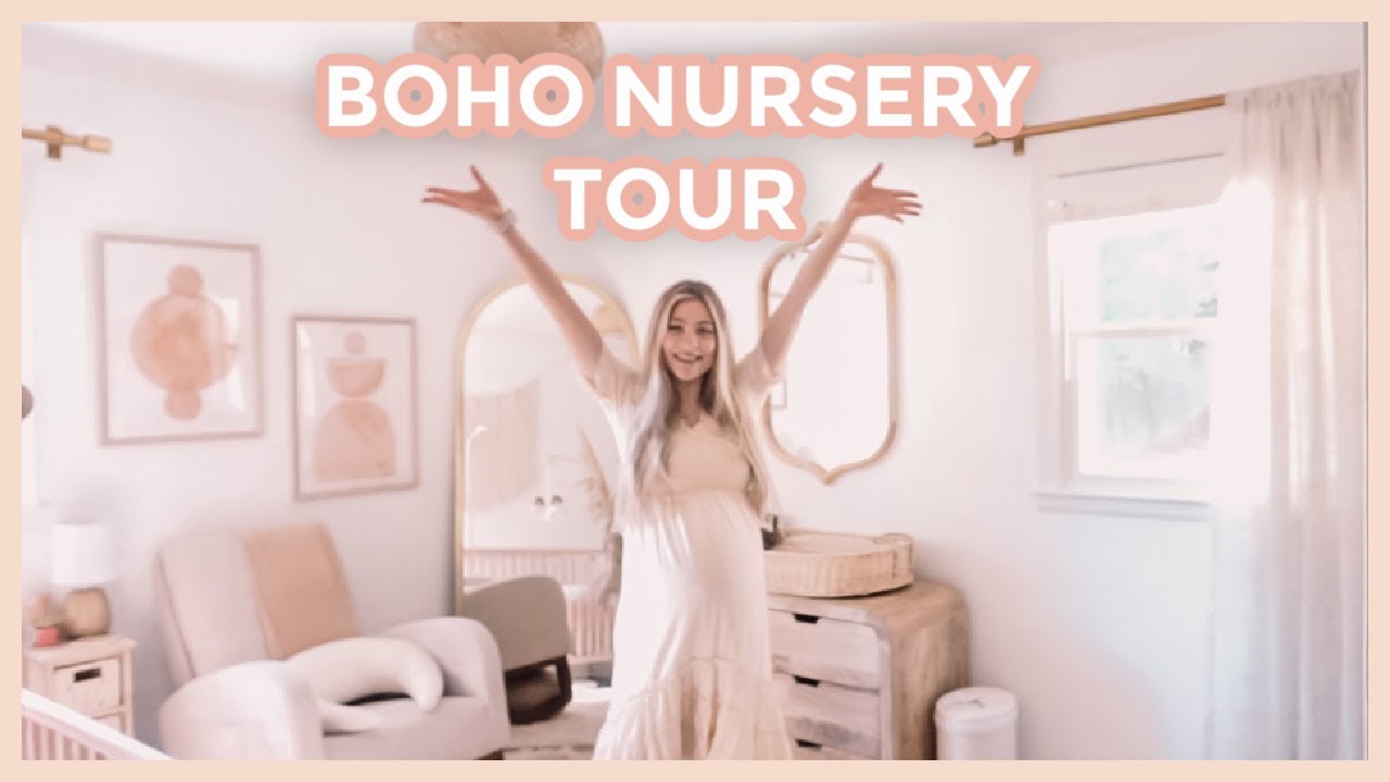 BABY GIRL NURSERY TOUR // boho, neutral, cozy