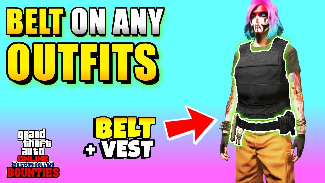 GTA Online How to Get Belt + Vest on Any Outfits FAST & EASY Method (No Coveralls/Telescope Glitch)
