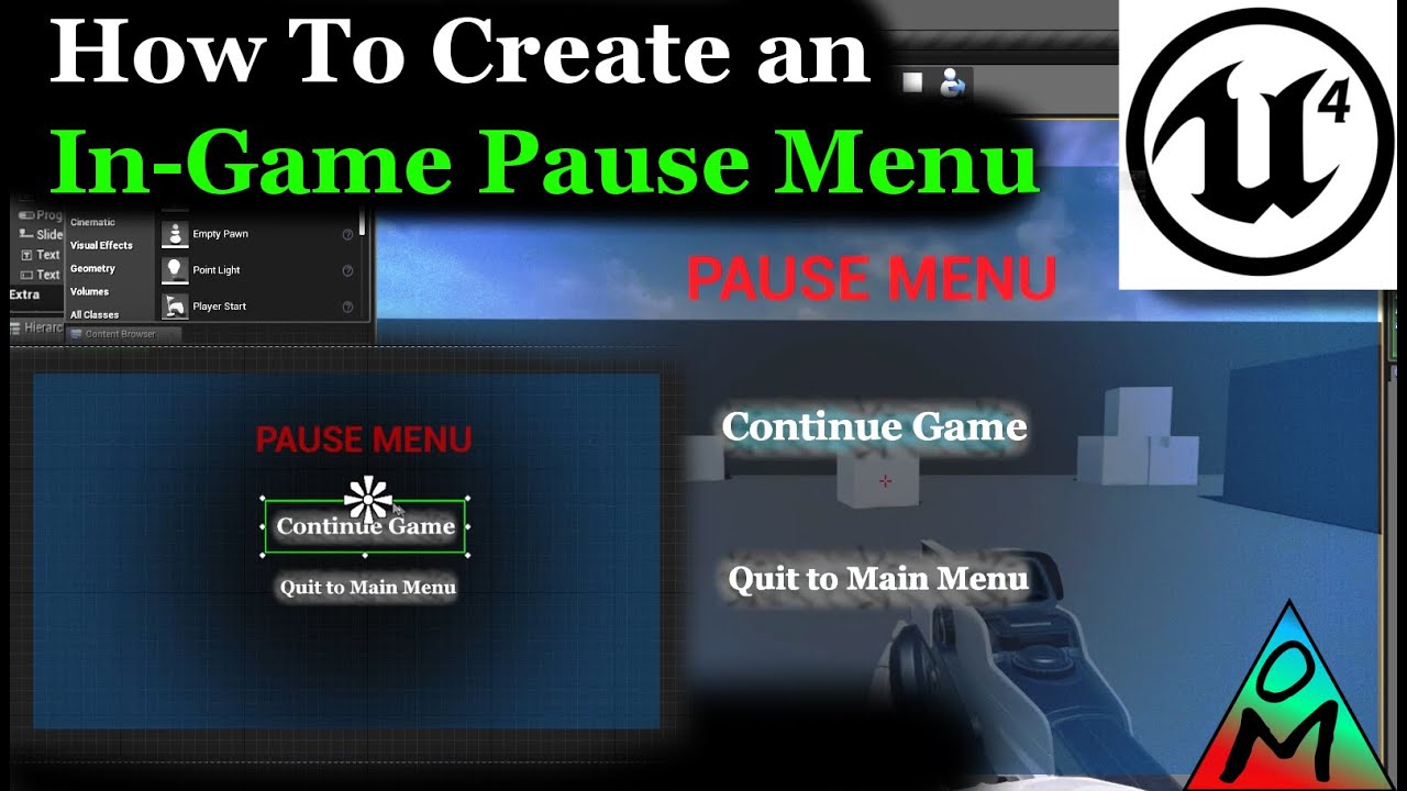 Unreal Engine 4 Tutorial | Easy In-game Pause Menu
