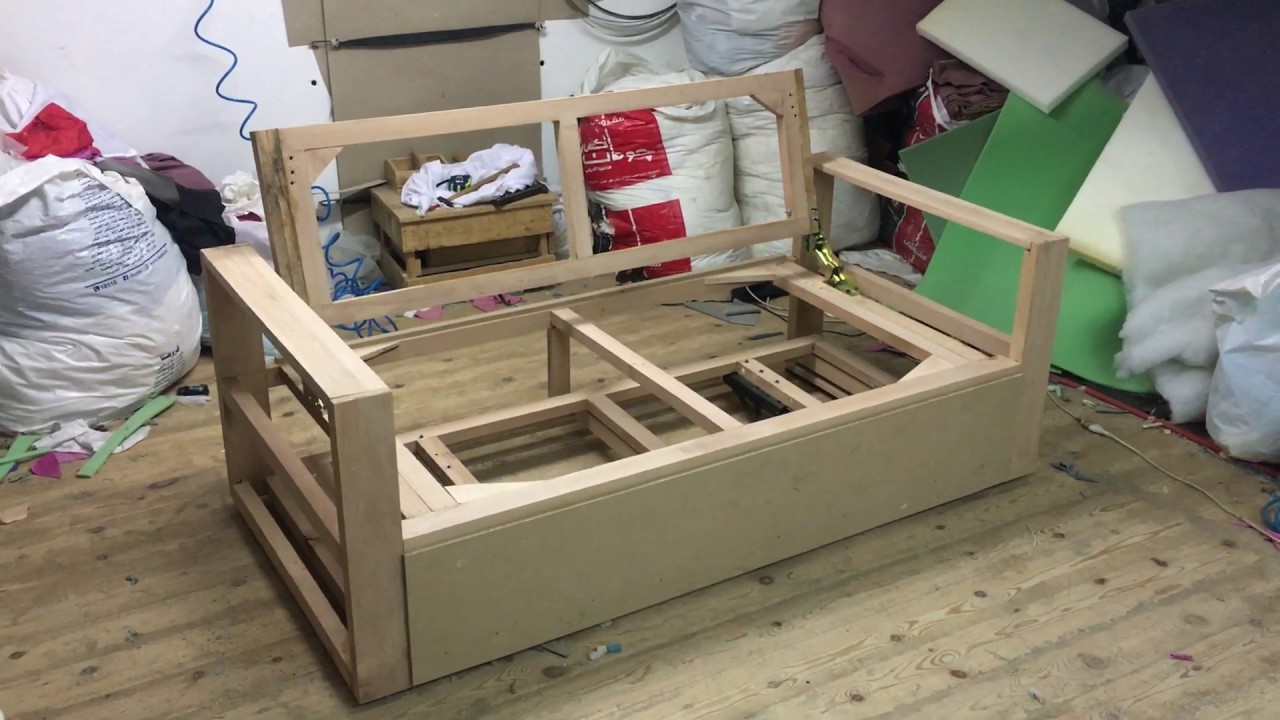 كنبة سرير قبل التنجيد ومفاجأة فى آخر الفيديو