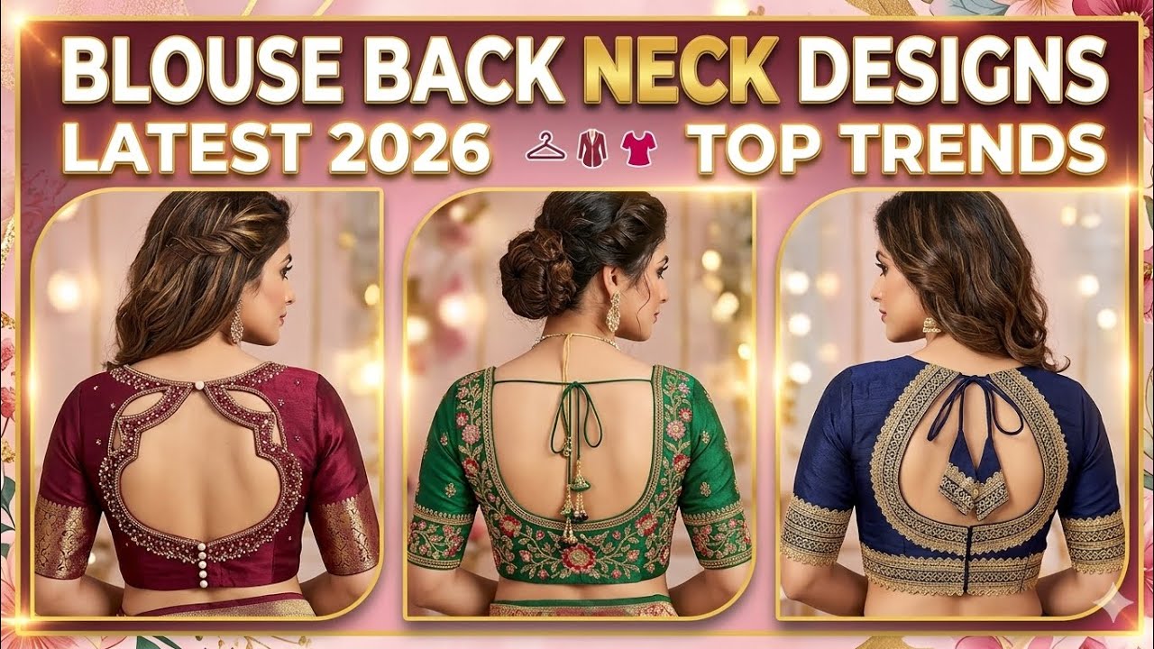 💘😇 Beautiful Blouse Back Neck Design ideas||Unique Blouse Back Neck Designs for silk sarees ❤