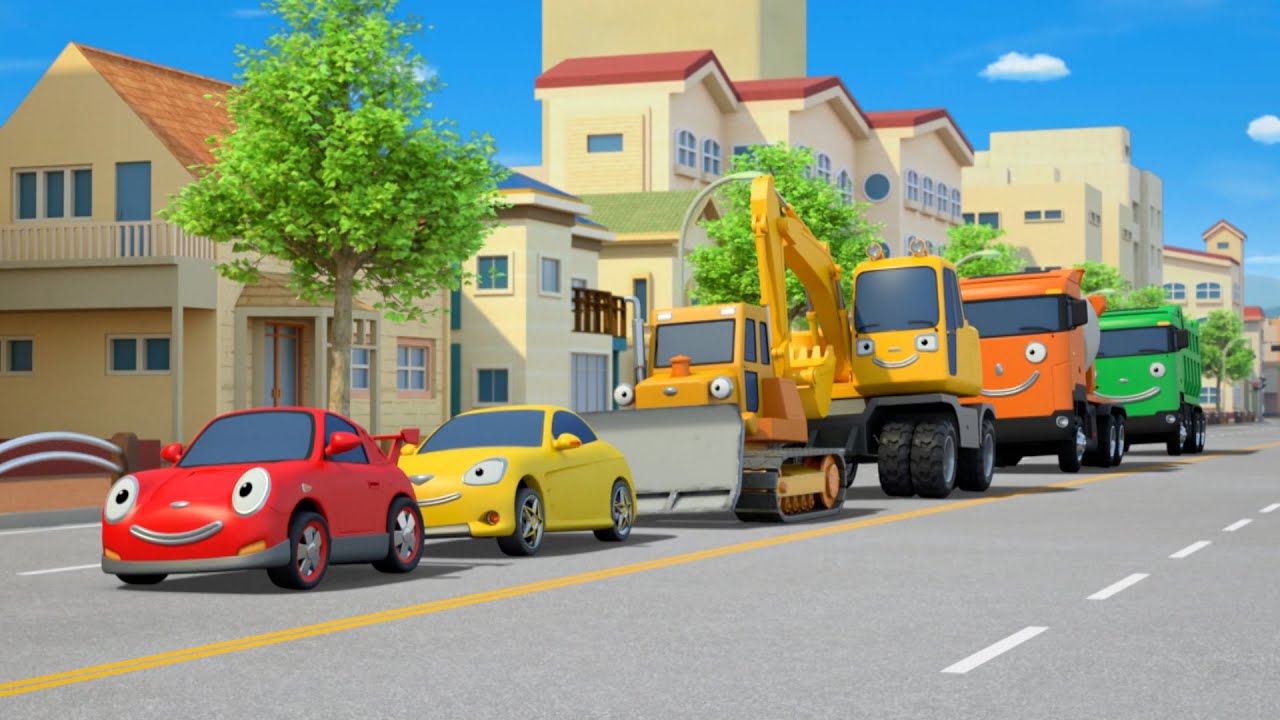 Strong Heavy Vehicles Songs | Street and Sidewalk | Safety Song for Kids | Heavy Equipment