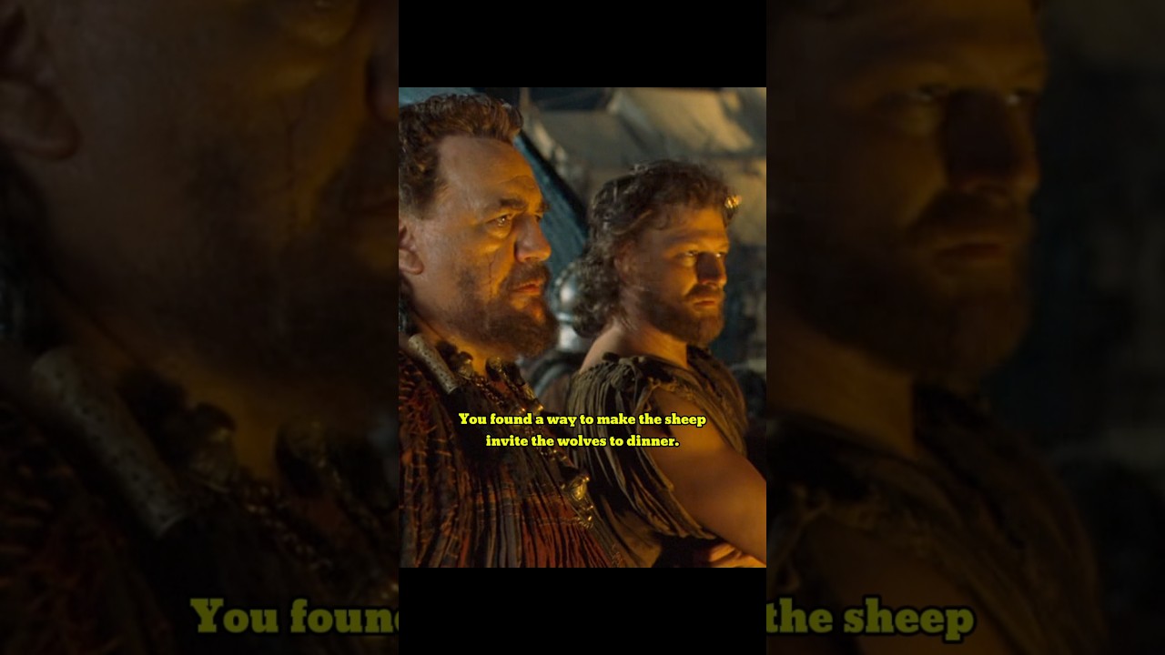 You found a way to make the sheep invite the wolves to dinner. #troy #achilles #agamemnon #odysseus