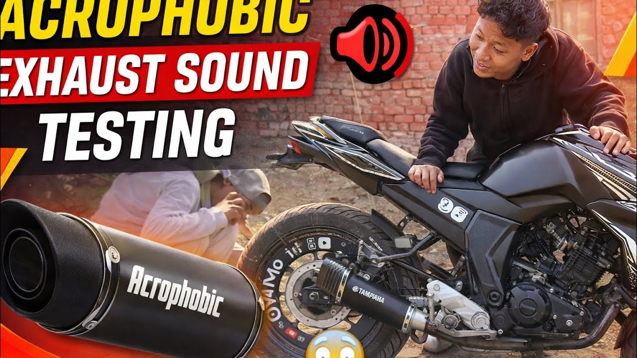 Yamaha + Acrophobic Exhaust 😈 | Sound Test in Village
