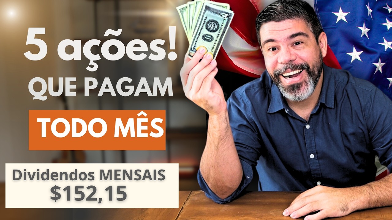 💸 5 AÇÕES AMERICANAS QUE PAGAM DIVIDENDOS EM DÓLAR! | Como investir no exterior e receber dividendos
