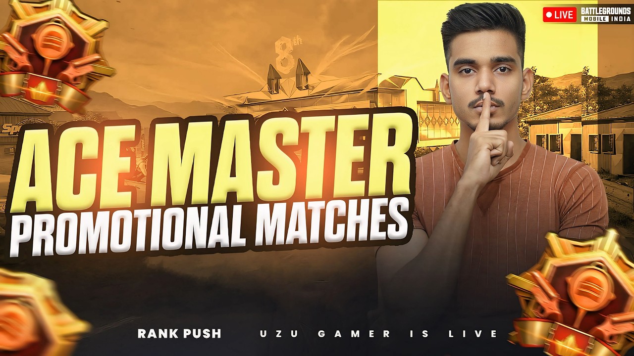 ACE MASTER PROMOTIONAL MATCHES | CONQUEROR RANK PUSH DAY - 4 | BGMI LIVE | UZU GAMER