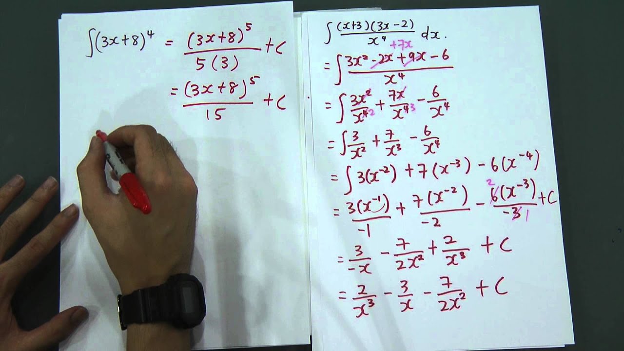 Basic Integration for SPM Add Maths