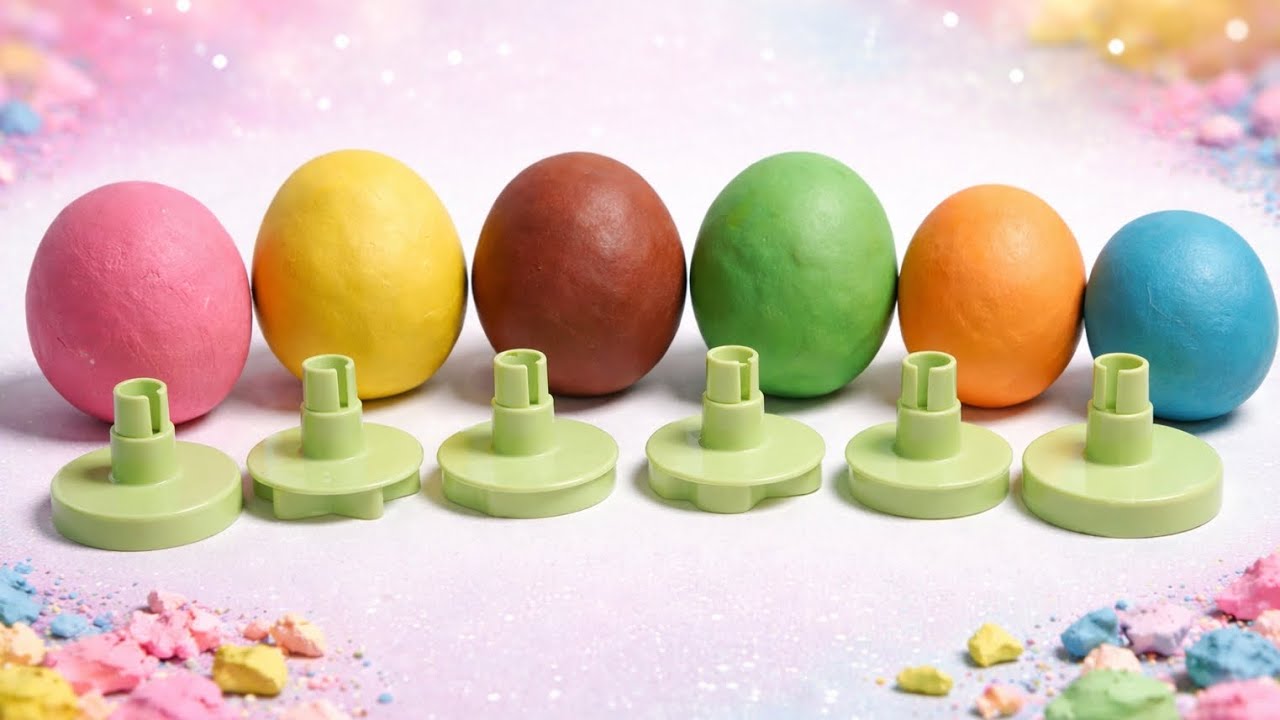 Oddly Satisfying ASMR 😍 Rainbow Clay Balls Cutting | Ultra Smooth Relaxing Video