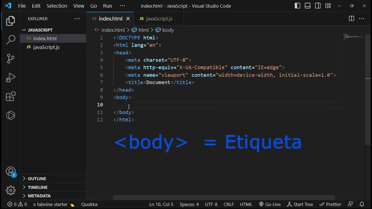 Enlaza JavaScript a HTML con el Atributo script src