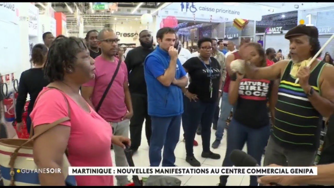 Martinique : nouvelles manifestations au centre commercial Génipa