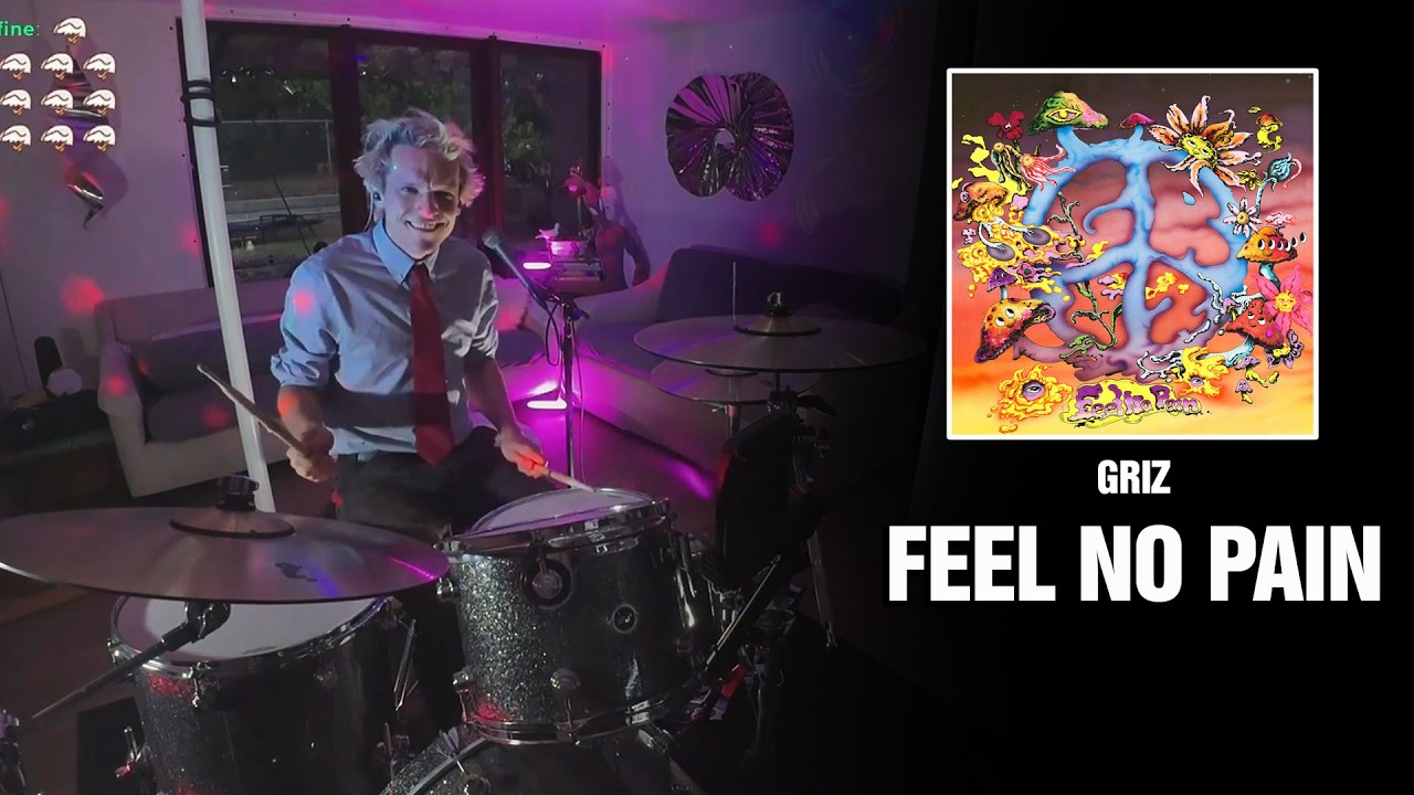 GRiZ - Feel No Pain | Кавер на барабанах [Слушаю впервые]