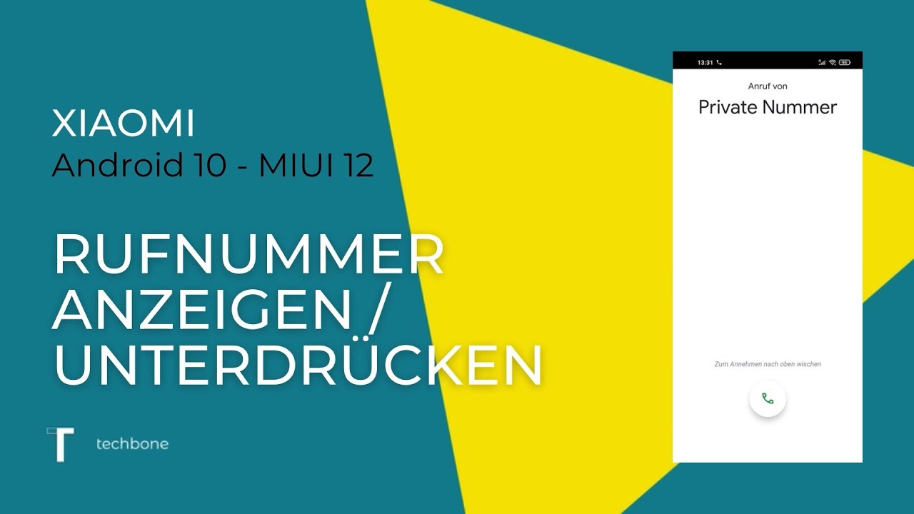 Rufnummer anzeigen/unterdrücken - Xiaomi [Android 10 - MIUI 12]