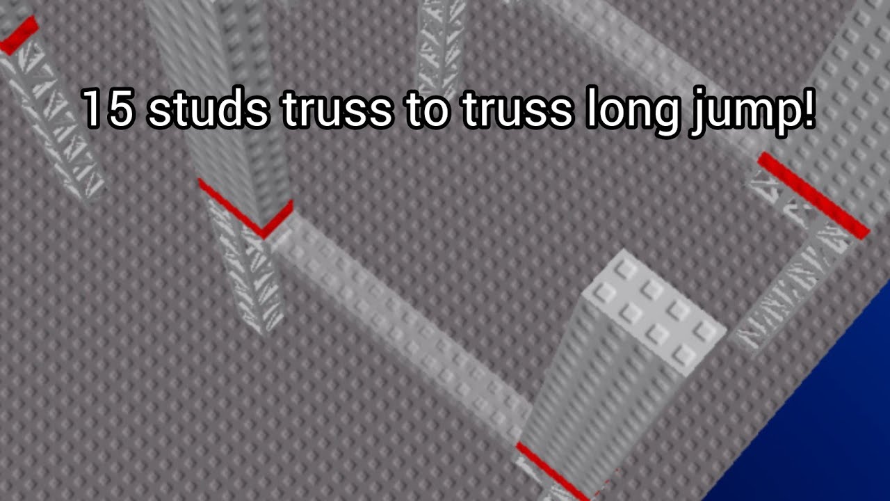Truss to truss 15 studs Long Jump! | Roblox (60 fps)