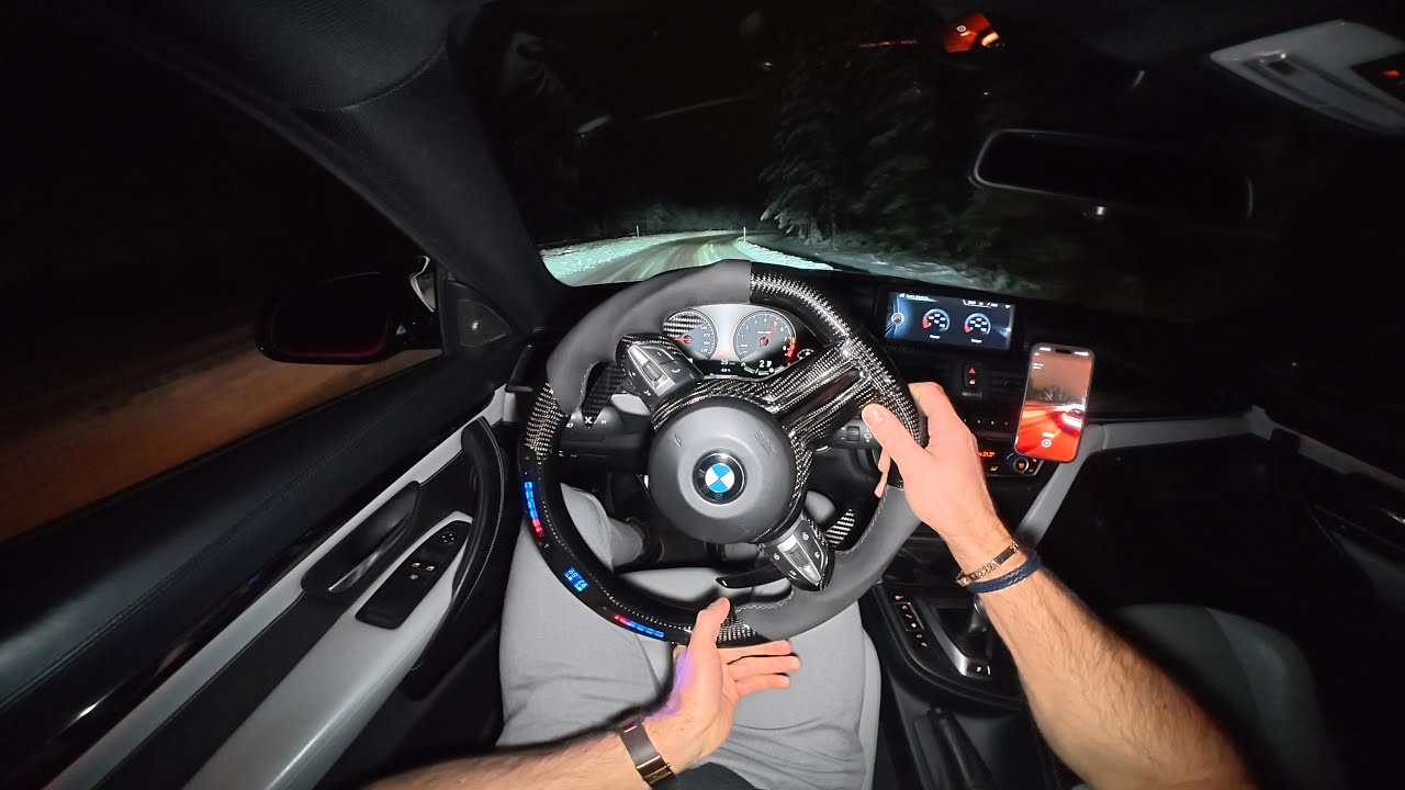 POV DRIFTING A 575HP BMW M4 IN THE SNOW AT NIGHT ❄️‼️