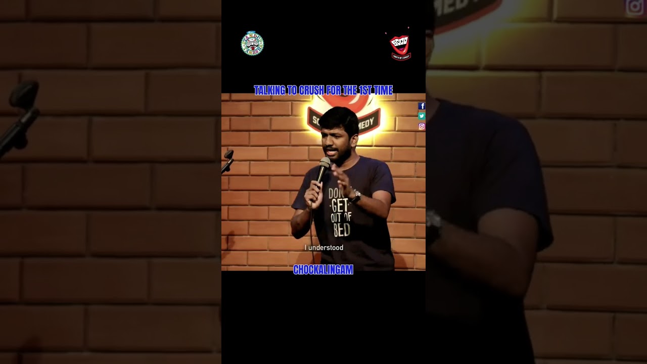 Talking to your crush for the 1st time ft. Chockalingam #shorts  | Evam Standup Tamasha