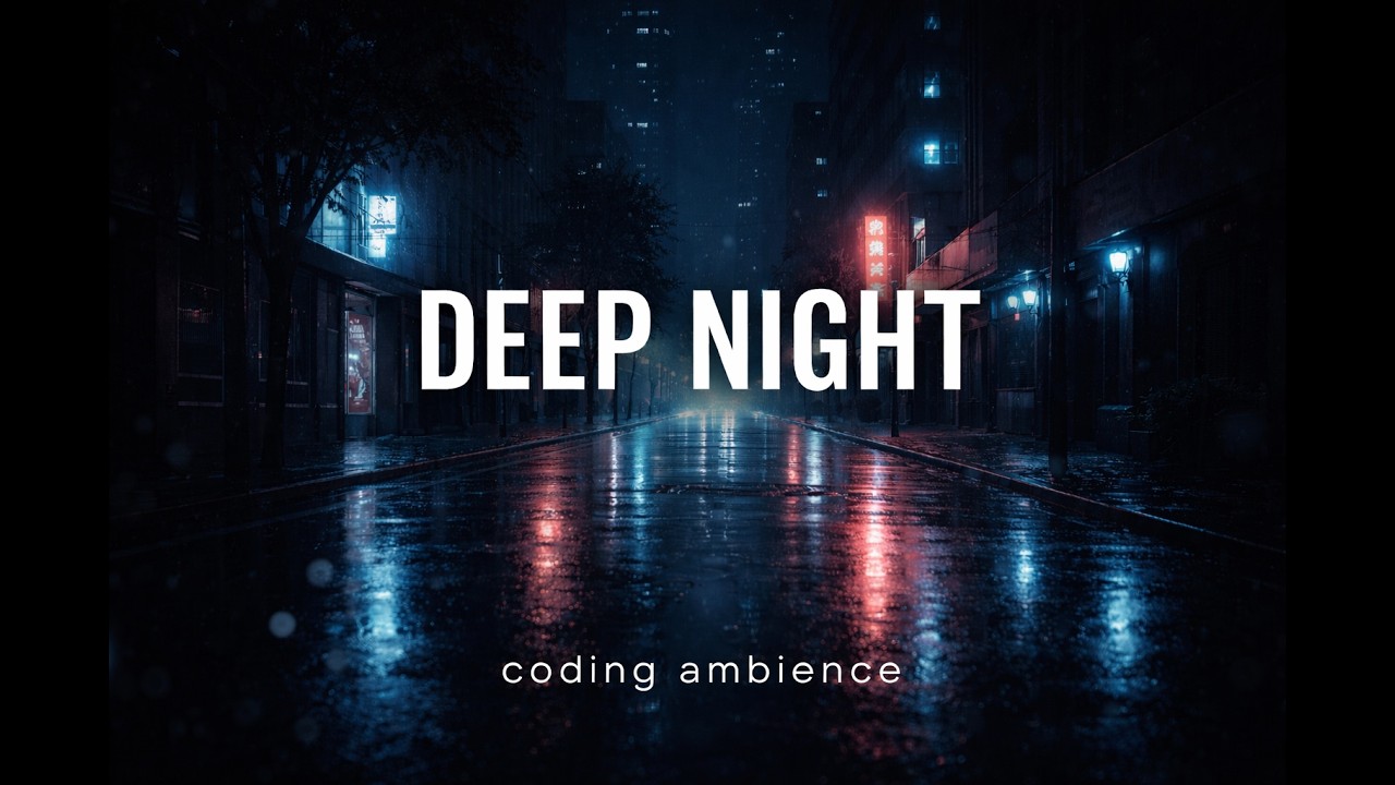 Deep Night | 30 Min Coding Ambience for Focus - Neon Drizzle