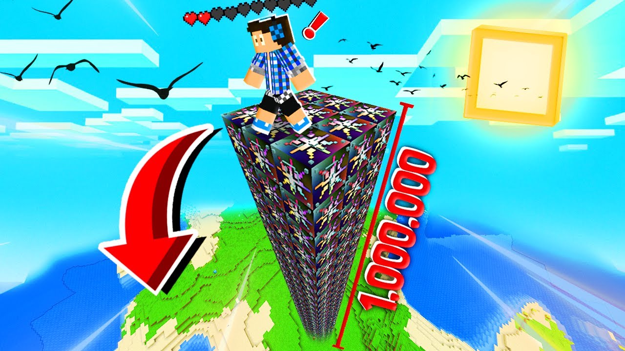 TENTE SOBREVIVER DURANTE 1 MINUTO NA TORRE DO AVARITIA MAIS ALTA DO MINECRAFT